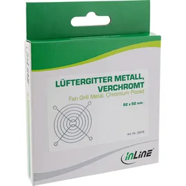InLine Lüftergitter Metall, verchromt, 92x92mm