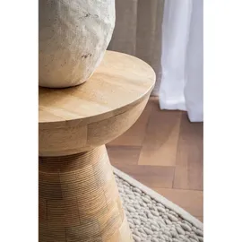 Wohnling Beistelltisch Braun Massivholz 37 x 45 cm