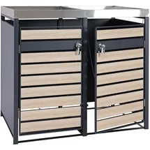 Proregal Mülltonnenbox 125 x 132 x 80 cm braun