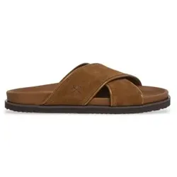 Hackett London für Herren. HMS21475 Mikonos Highcross Ledersandalen braun (45), Wohnung, Wildleder, Keine, Lässig