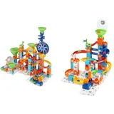 VTech Marble Rush - Ultimate Set XL100 E & Marble Rush - Adventure Set S100 – Interaktive Murmelbahn mit Bahnelementen, verschiedenen Aufbaumöglichkeiten und Motor- sowie Lichteffekten, 4-12 Jahren