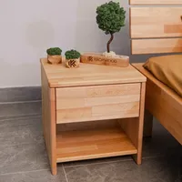 Krok Wood Nachttisch Julia aus Massivholz 40x40x40 cm, Buche)
