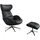 flexlux Relaxsessel FLEXLUX Leder 90 x 107 x 89 cm schwarz mit Kopfteil