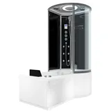 AcquaVapore Whirlpool Wanne Duschtempel Dusche Duschkabine K55-L33-WP 170x100 cm ohne 2k Scheiben Versiegelung