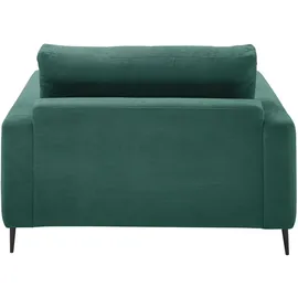KAWOLA Relaxsessel CARA Feincord 132 x 84 x 170 cm Grün mit Kissen