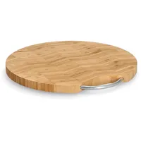 Zeller Schneidebrett m. Metallgriff "Fischgrät", Bambus