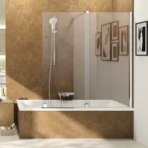 Hüppe Xtensa pure Badewannenabtrennung Gleittür 1-teilig mit