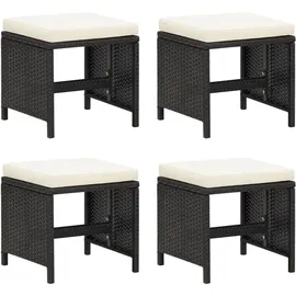 vidaXL Gartenhocker 45,8 x 48 x 44,2 cm schwarz 4 St.