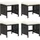 vidaXL Gartenhocker 45,8 x 48 x 44,2 cm schwarz 4 St.