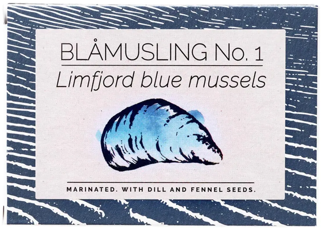 FANGST BLÅMUSLING No. 1 ( marinierte Limfjord Miesmuscheln mit Dill und Fenchel