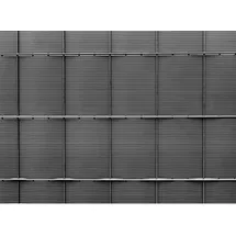 Floraworld Sichtschutzstreifen PVC 201,5 x 24 cm grau 4 St.