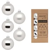 inges magic & goodz Magic | 36 Weihnachtskugeln 4cm Glas Christbaumkugeln Weihnachtsbaumkugeln klein silber