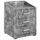 Stella Trading Nachtschrank Moon 47 x 46 x 61 cm Grau