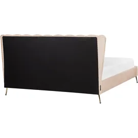 Beliani Miribel 180 x 200 cm Beige/Gold