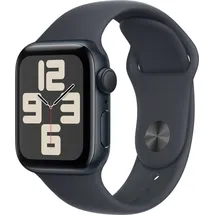 Apple Watch SE 2024 GPS 40 mm Aluminiumgehäuse Mitternacht, Sportarmband Mitternacht M/L