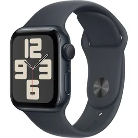 Apple Watch SE 2024 GPS 40 mm Aluminiumgehäuse Mitternacht, Sportarmband Mitternacht M/L