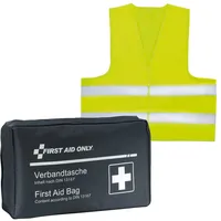 First Aid Only Erste-Hilfe-Tasche mit Warnweste schwarz,