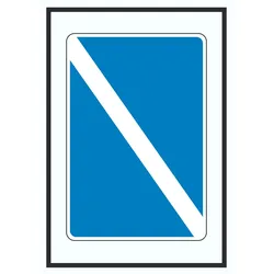 Ende eines Gebots oder Verbots Symbol A1 (594x841mm)