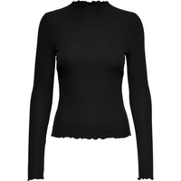 ONLY Damen Onlemma L/S High Neck Top Noos JRS Langarmshirt, Schwarz - M