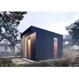 Saunahaus Siena Gartensauna 3 Sitzbänke aus Holz, Sauna mit 72 mm Wandstärke, Außensauna mit Montagematerial - Finntherm
