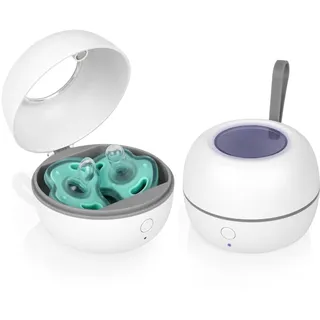 HOTUT UV Schnuller Sterilisator,Tragbarer Baby Sterilisator für Schnuller,Batteriebetrieben Oder mit USB,Sterilisation in 3 Minuten,UV Baby Desinfektionsgerät für Zuhause und Unterwegs