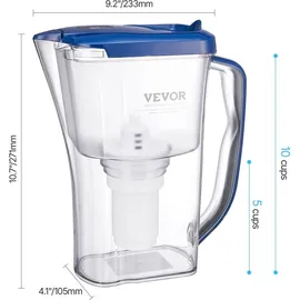 Vevor Wasserfilter Kanne transparent 9 Tassen