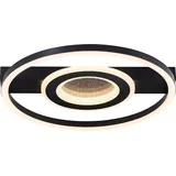BRElight Brelight, Wandleuchte + Deckenleuchte Queens LED Deckenleuchte 37cm innen rund schwarz 2400 lm, 3000 K, Glitzereffekt, Schwarz