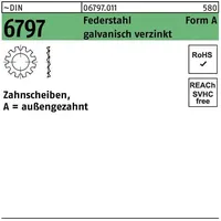  Zahnscheibe DIN 6797 A 15 Federstahl mech.verz. KP
