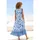 LASCANA Maxikleid Blumenprint Blau/Creme 36