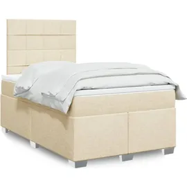 vidaXL Boxspringbett 120 x 190 cm Creme