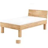 Erst-Holz Hohes, stabiles Massivholzbett 120x220 für XXL-Gewicht Seniorenbett Zubehör wählbar V-60.81-12-220 Federholzrahmen und Matratze inkl.