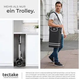 Tectake Einkaufstrolley Schwarz 46 x 38