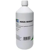 Aqua Bidest - 1 Liter, Laborwasser, Reinst-Wasser, bidstillierte Wasser, 2-fach destilliertes Wasser, durch Osmose entmineralisiert