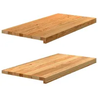 VidaXL Fensterbänke 2 Stk. Hellbraun 80x40x2 cm Massivholz Eiche