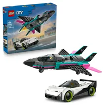LEGO City Düsenflieger vs. Rennauto 60489