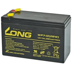 KUNG LONG Blei-Akkumulator Standby, WP7-12, 12 V-, 7 Ah, Faston 6,3 mm