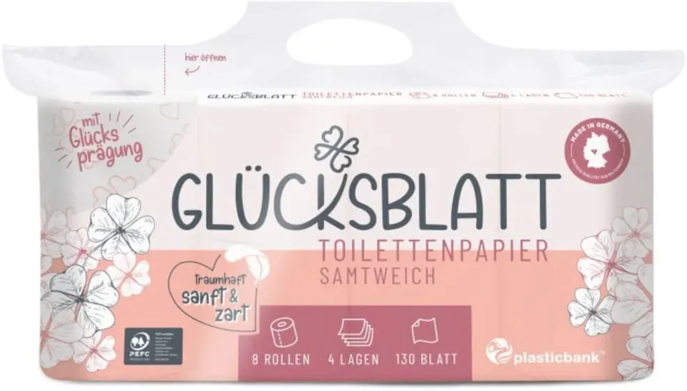Glücksblatt Toilettenpapier 4lg. 8x130Blatt