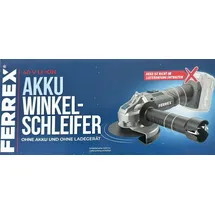 FERREX 40 V Akku Winkelschleifer Ø 125 mm Zusatzhandgriff ohne Akku u. Ladegerät