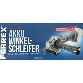 FERREX 40 V Akku Winkelschleifer Ø 125 mm Zusatzhandgriff ohne Akku u. Ladegerät