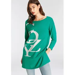 Longpullover, mit modernen Schriftzug - NEUE KOLLEKTION, Gr. 40, grün, , 17450240-40
