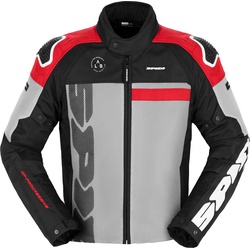 Spidi Progressive Net, Textiljacke - Schwarz/Grau/Rot - 3XL