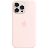 Apple Silikon Case mit MagSafe für iPhone 15 Pro Max hellrosa