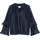 Comma, Lyocell-Bluse mit Volantärmeln - blau - 44