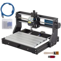 VEVOR CNC 3018 Diy Graviermaschine Pro 300 x 180 x 45 mm Graviermaschine 3 Achsen Mini Lasergravierer mit Grbl Steuerkarte und Offline Controller