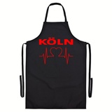 multifanshop multifanshop® Grillschürze - Köln - Herzschlag - Druck rot