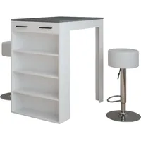 Vichy Vichy, Bartisch, Bartisch-Set Repose, Weiss/Anthrazit/Weiss, 67 x 100