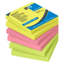 inFO Notes inFO PowerNotes Brillantmix 3 Blöcke a 80 Blatt pro Block, 6 pro Pack