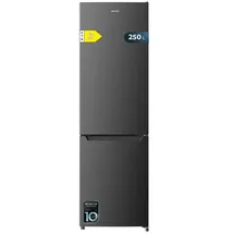 Cecotec Bolero CoolMarket Combi 250 Dark D Kühl-Gefrierkombination (250 l, 1800 mm hoch, Dunkler Edelstahl)