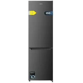 Cecotec Bolero CoolMarket Combi 250 Dark D Kühl-Gefrierkombination (250 l, 1800 mm hoch, Dunkler Edelstahl)