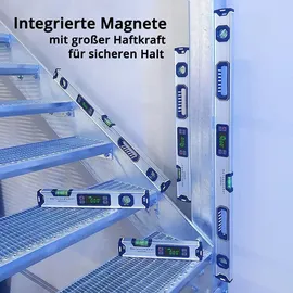 STAHLWERK Digitale Wasserwaage DW-800 ST Silberfarben 800 mm